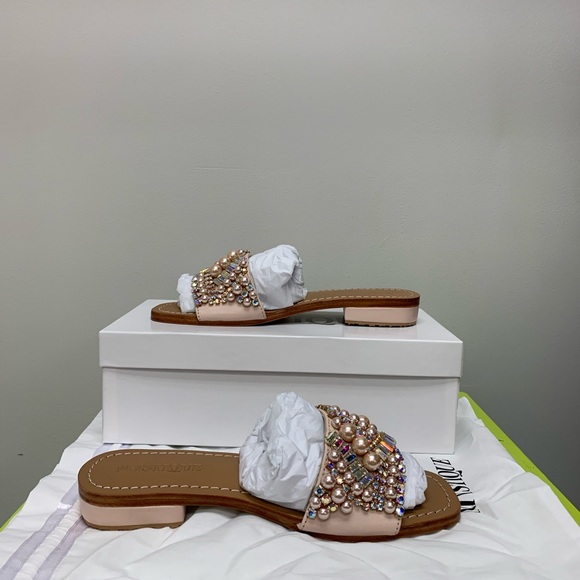 Mystique Boutique Shoes - MYSTIQUE Crystal and Pearl Slides